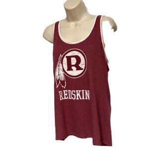 Washington Redskins Tank Top Burgundy and White Womens Large